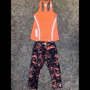 REEBOK EXERCISE/YOGA PANTS & TANK SET